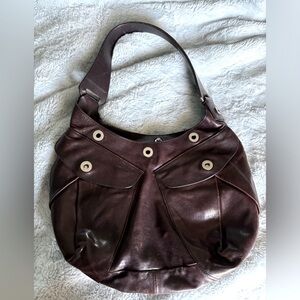 Italian leather designer handbag.